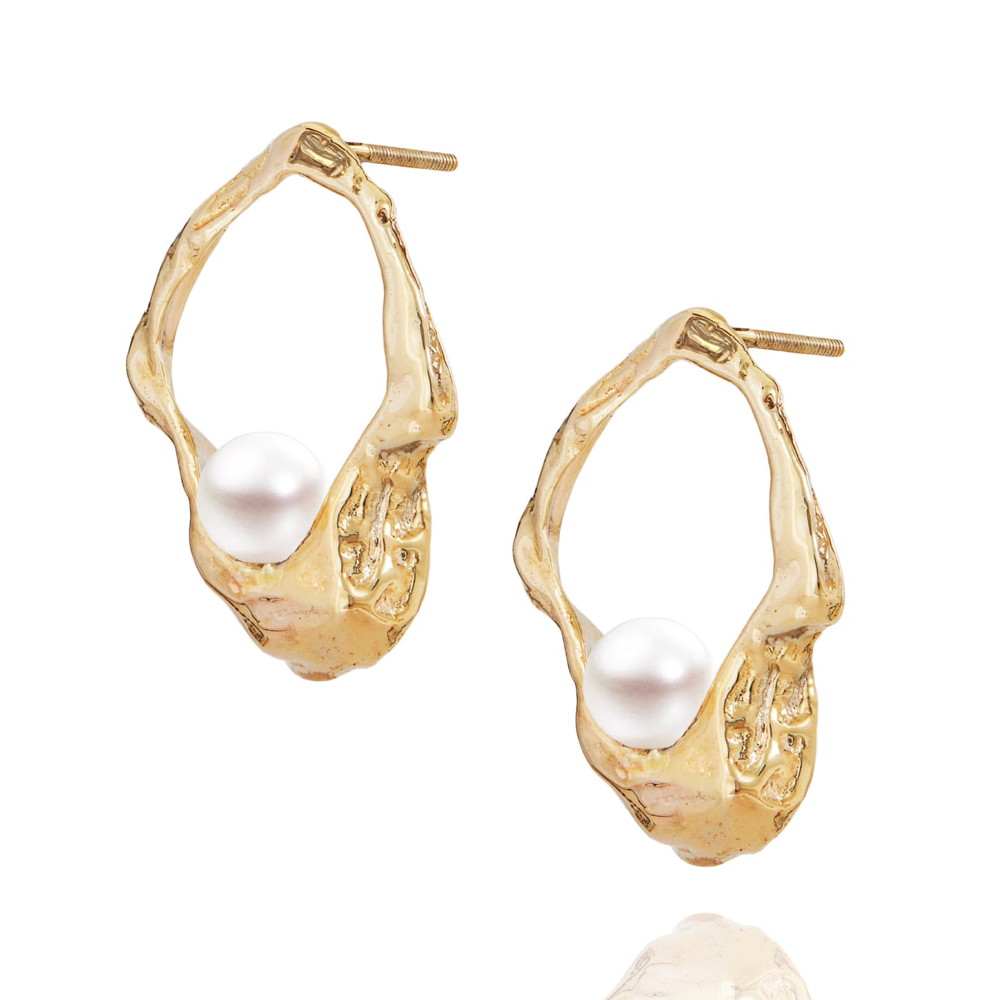 Floating Pearl Earrings