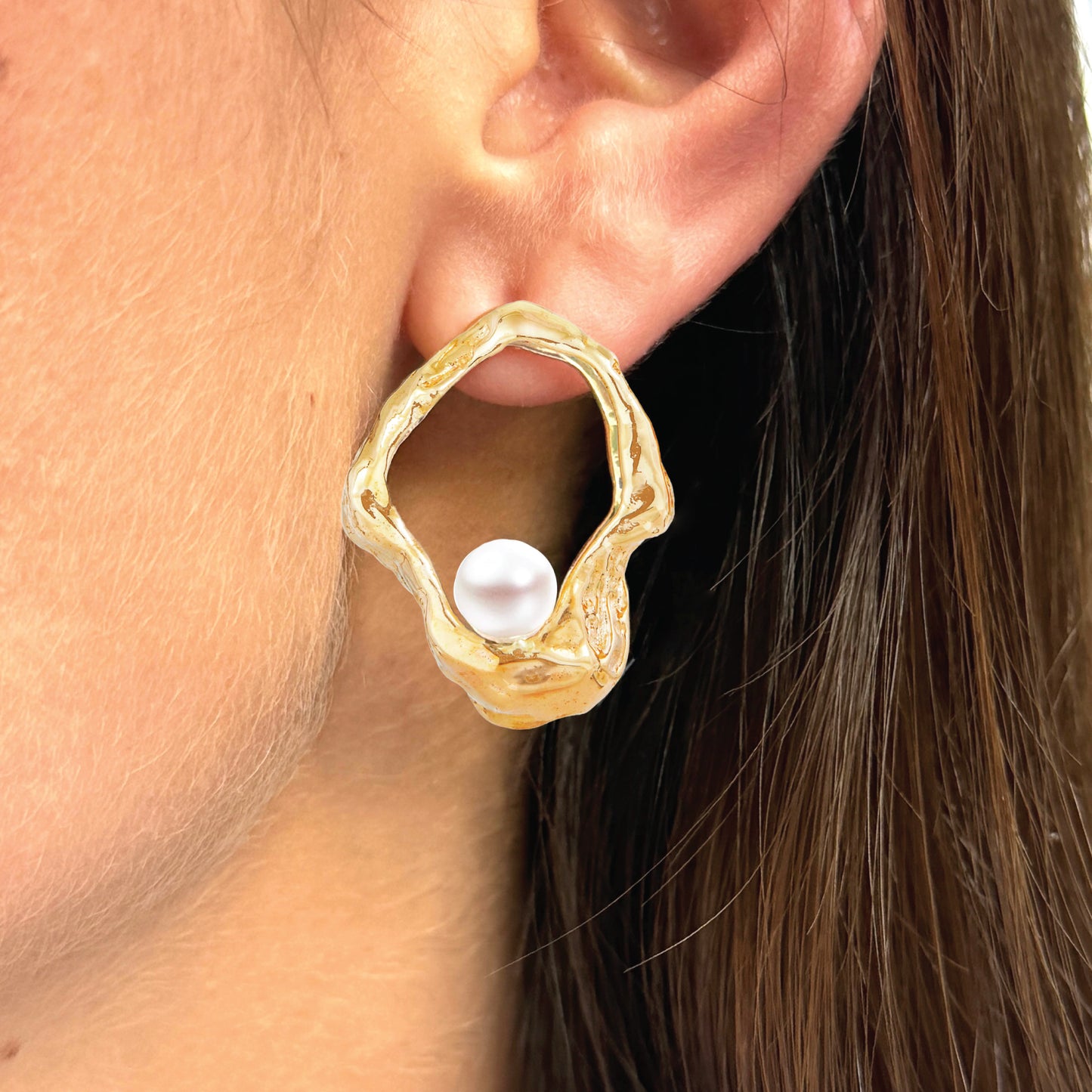 Floating Pearl Earrings