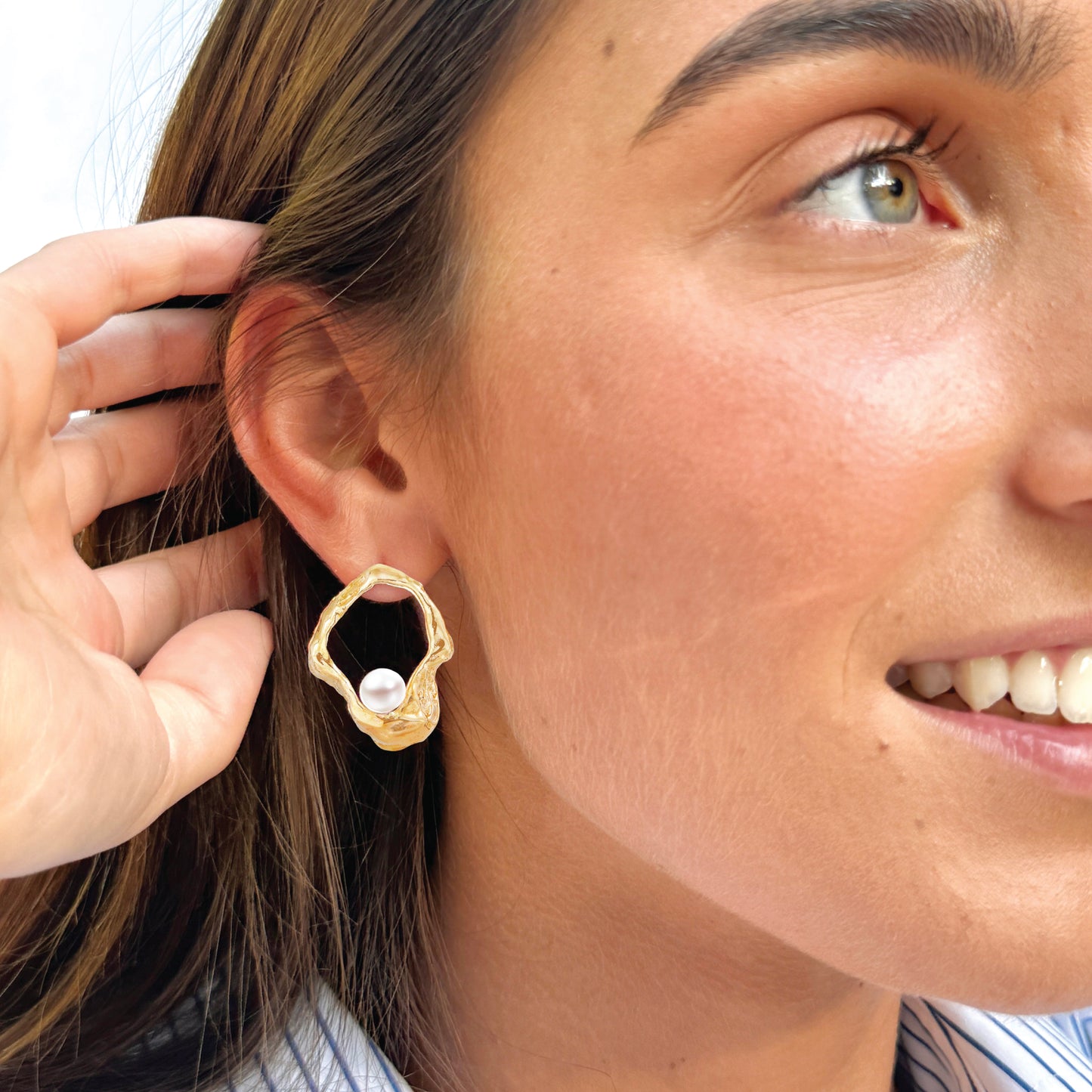 Floating Pearl Earrings