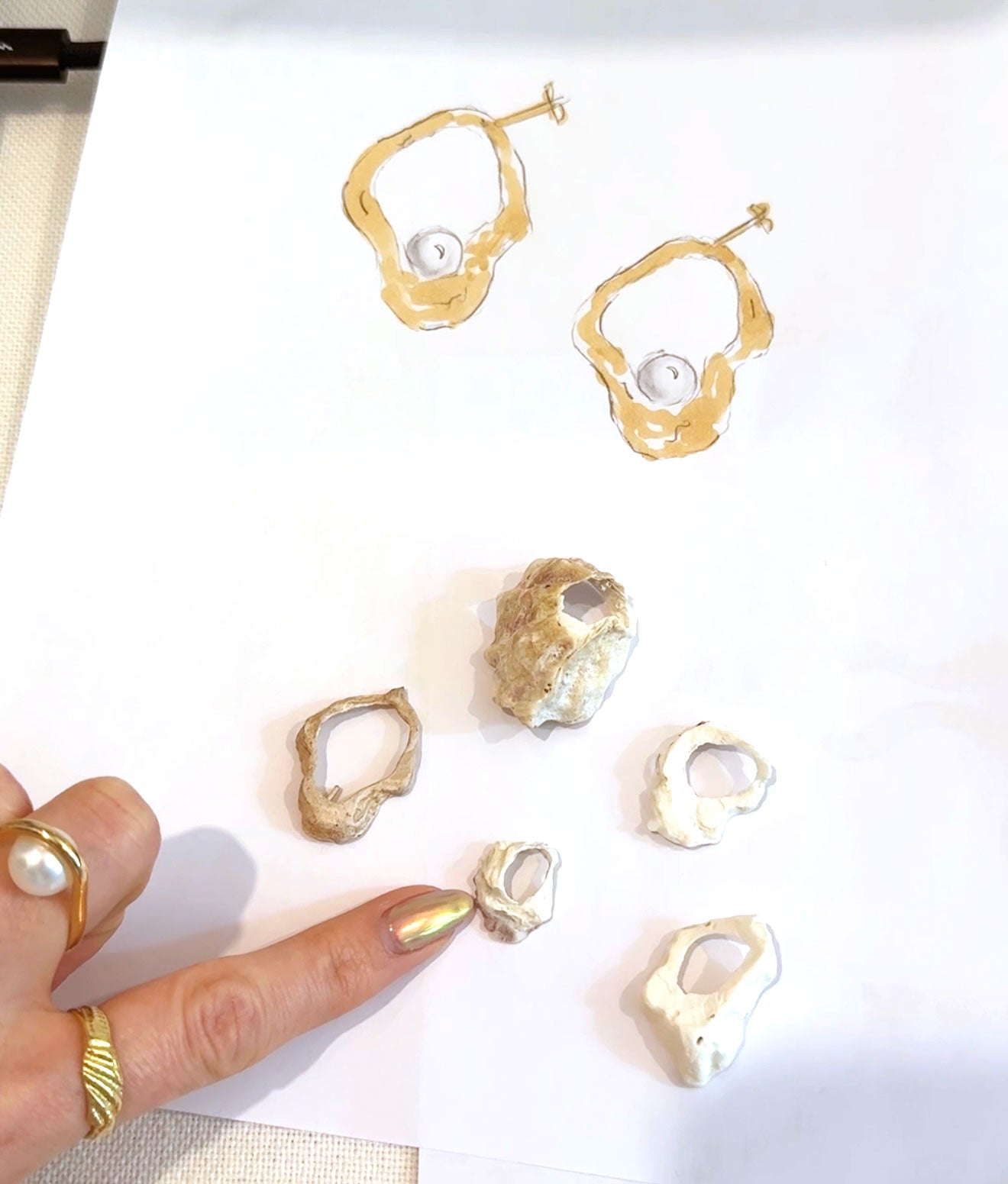Floating Pearl Earrings