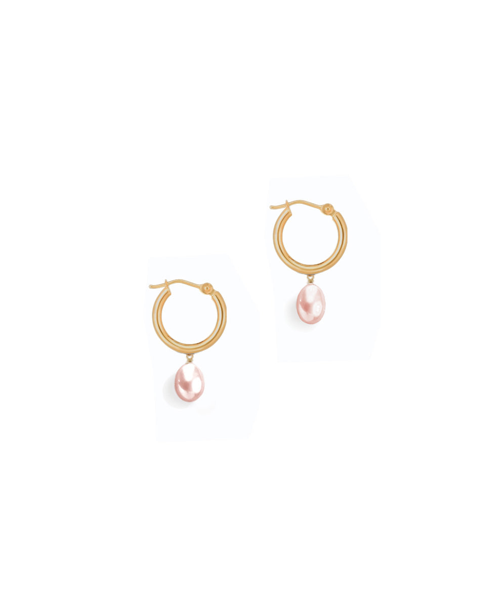 Amara Pearl Hoops