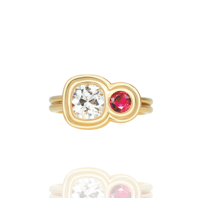 Capulet Diamond and Ruby Ring