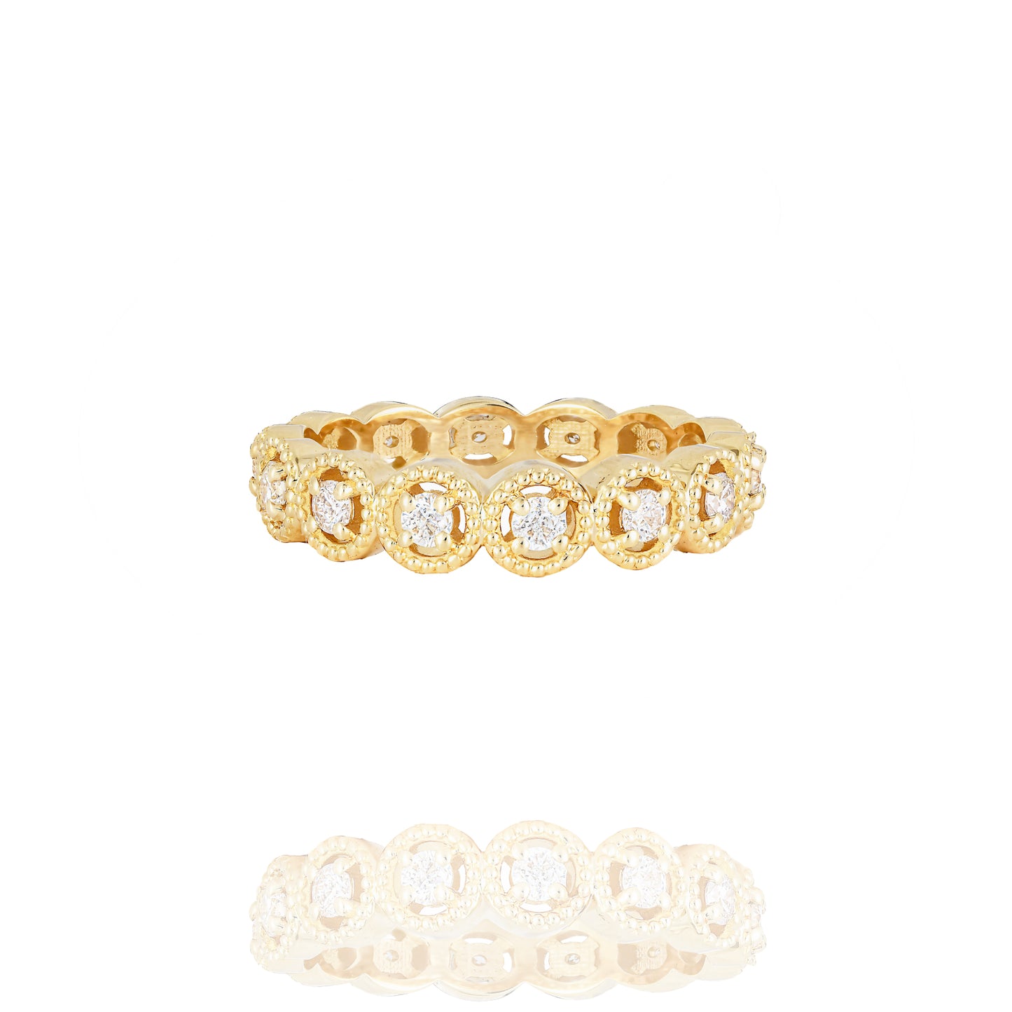 Floating Gem Eternity Band