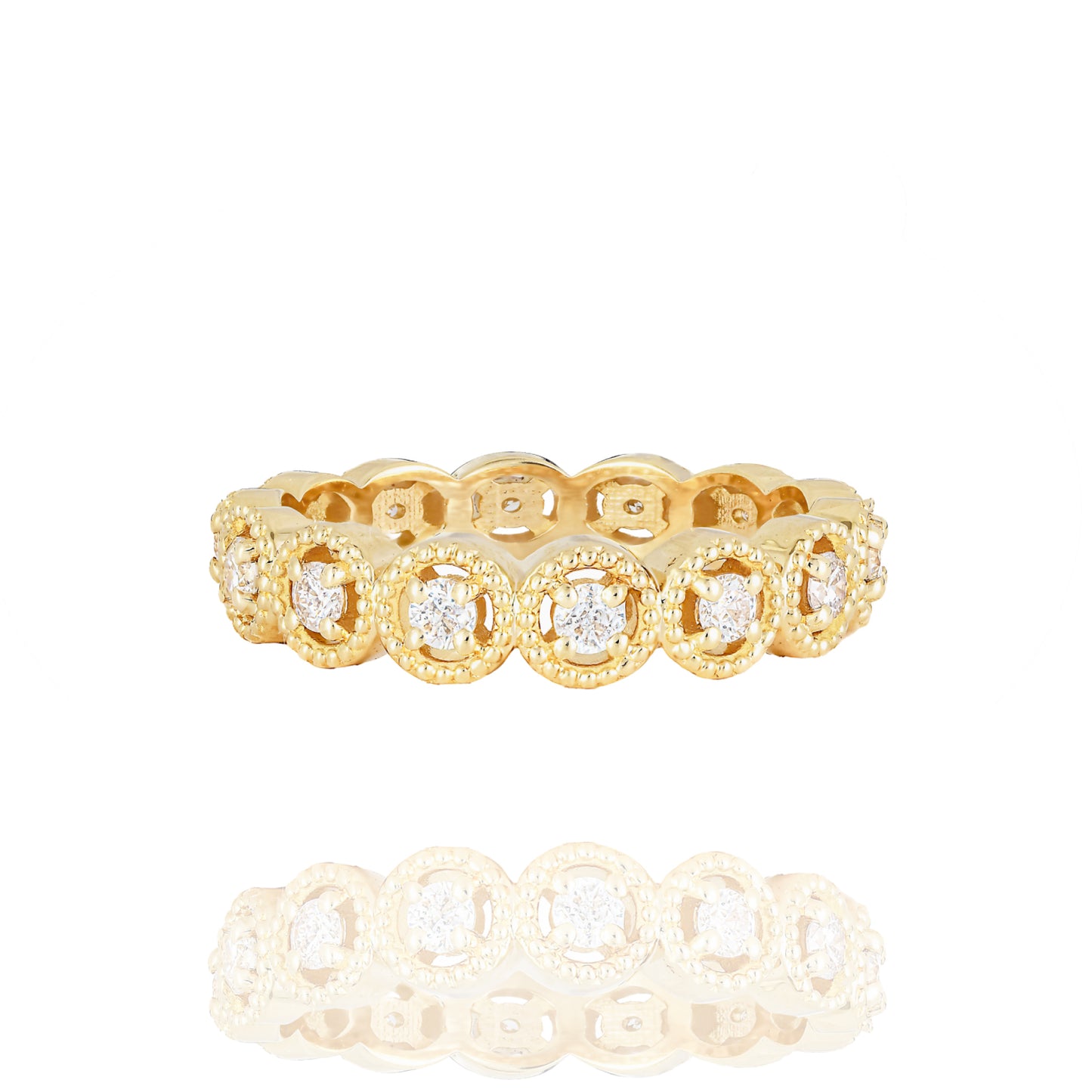Floating Gem Eternity Band