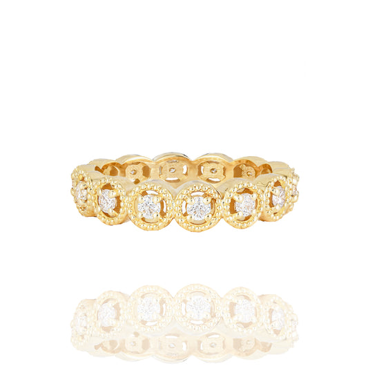 Floating Gem Eternity Band