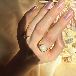 Floating Pearl Ring