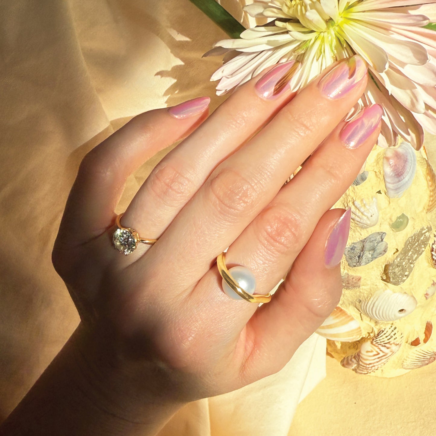 Floating Pearl Ring