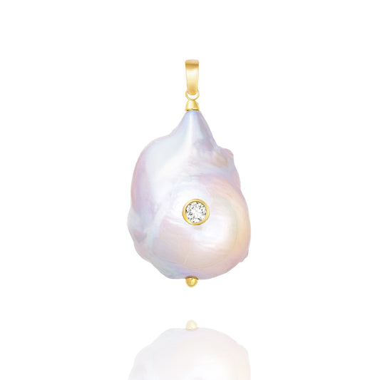 Marina Pearl and Diamond Pendant