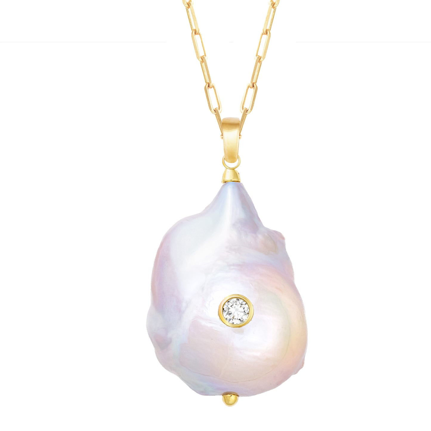 Marina Pearl and Diamond Pendant