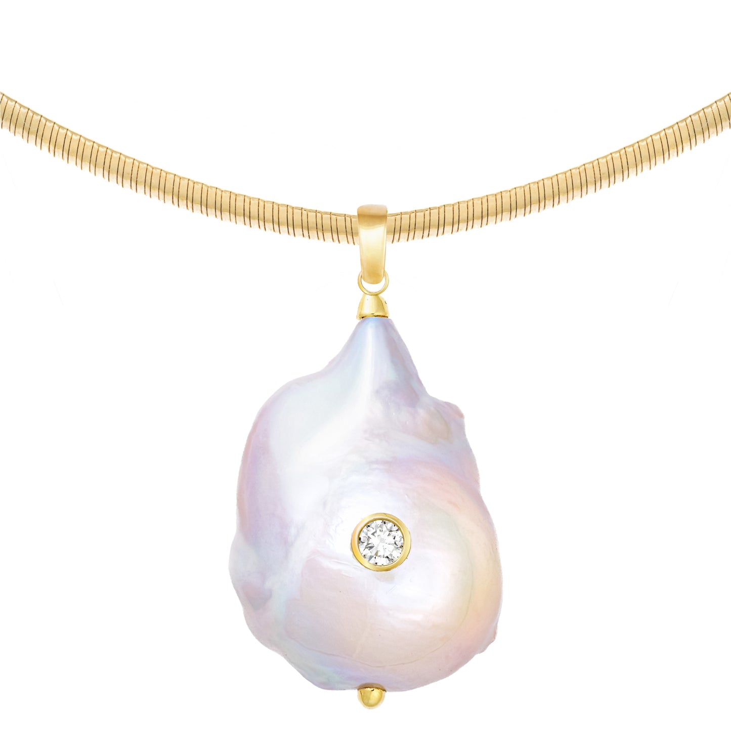 Marina Pearl and Diamond Pendant