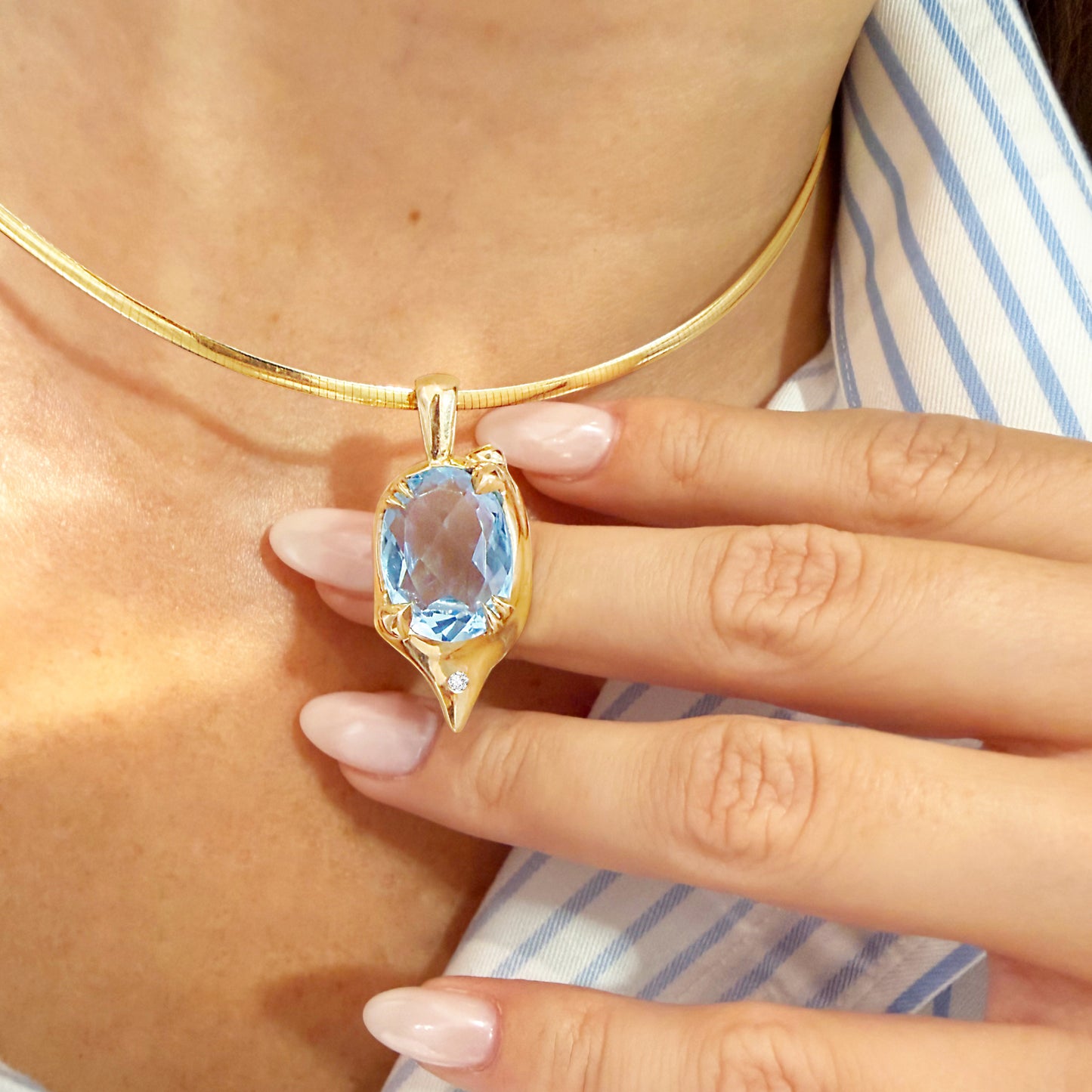 Cadiz Topaz and Diamond Necklace
