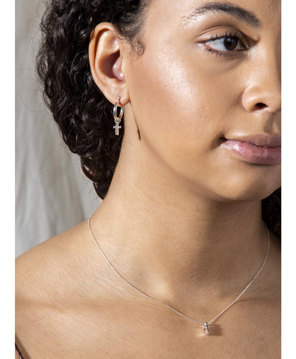 Mini Cross Hoops – Renn New York