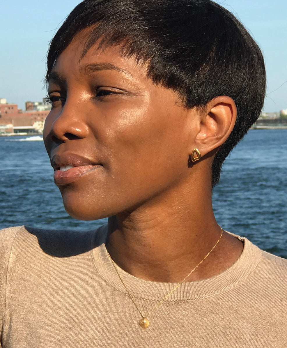 Gold Coral Earrings