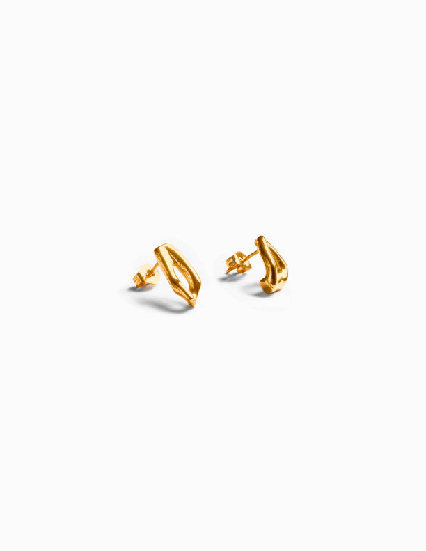 Gold Coral Earrings